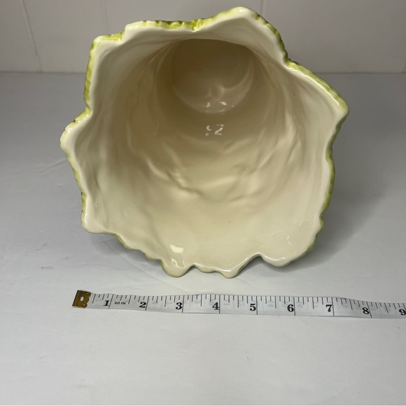 VTG 10" LEAVES & BERRIES Ceramic Better Homes & Gardens LARGE VASE Scalloped Top - Picture 13 of 13